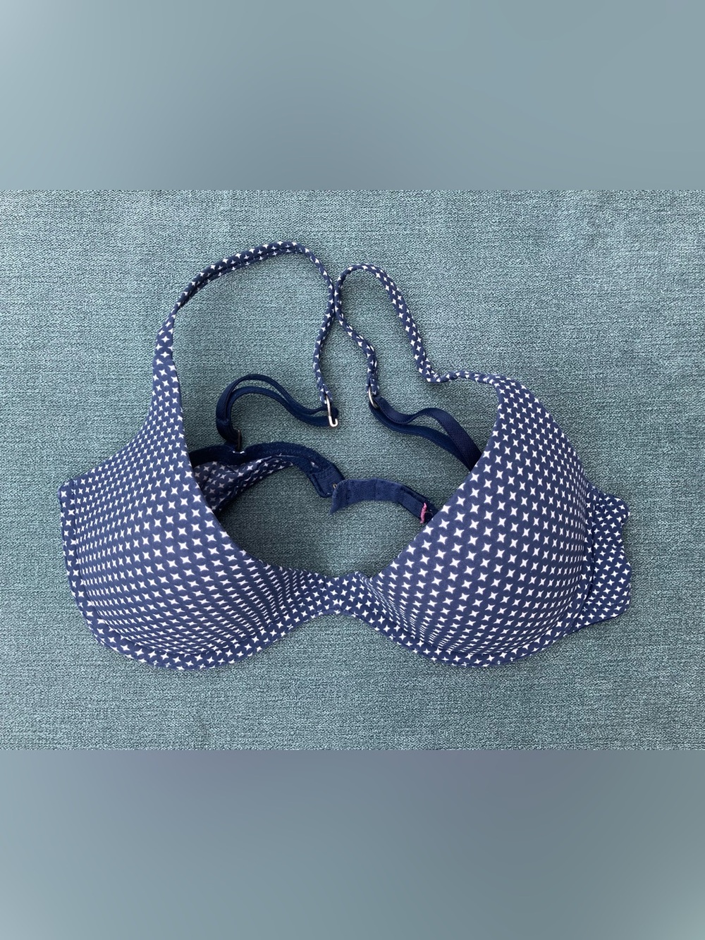 PINK Victoria's Secret Vintage Navy Star Print Underwire Bra with Light Push-Up